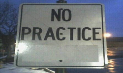 No practice